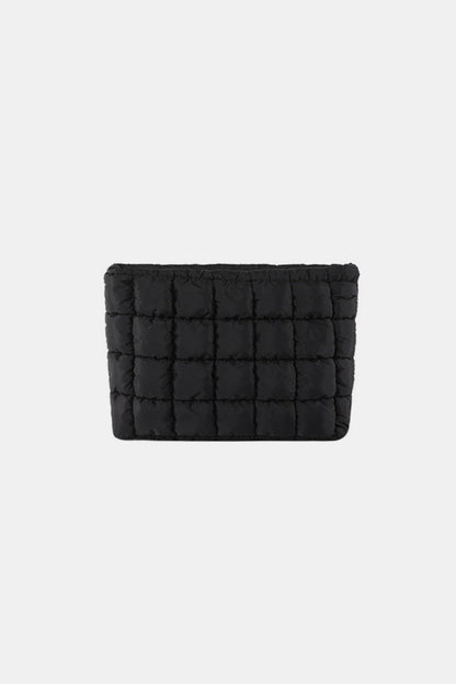 Quilted Puffy Zipper Clutch Bag - Global Village Kailua Boutique