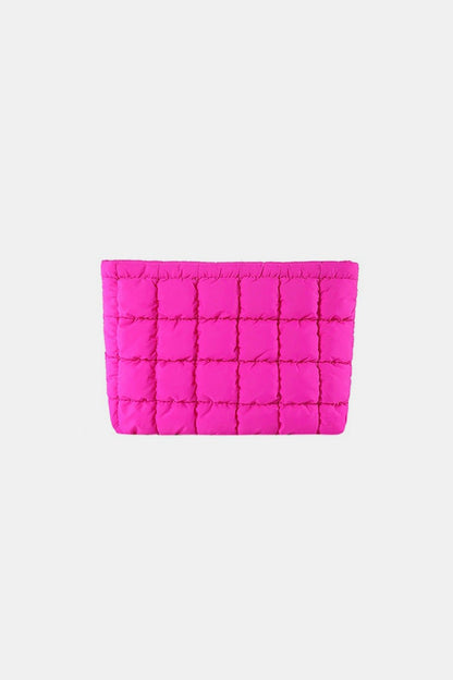 Quilted Puffy Zipper Clutch Bag - Global Village Kailua Boutique