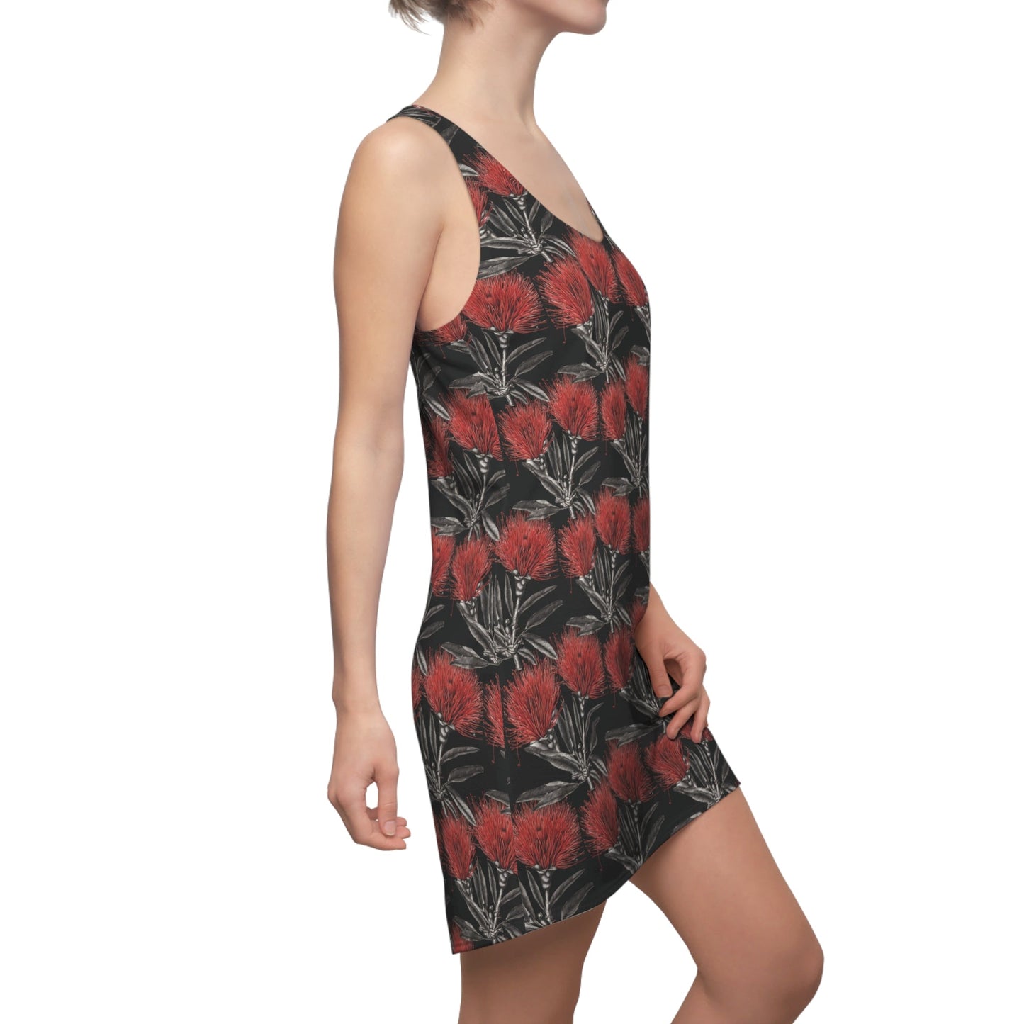 Racerback Dress ʻŌhiʻa Lehua - Global Village Kailua Boutique