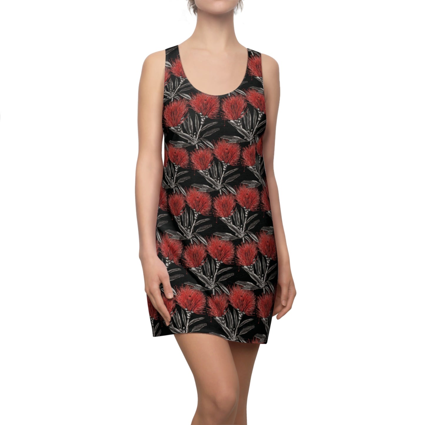 Racerback Dress ʻŌhiʻa Lehua - Global Village Kailua Boutique