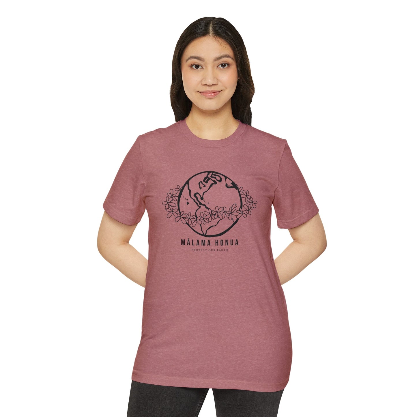 Recycled Organic T-Shirt Mālama Honua - Global Village Kailua Boutique