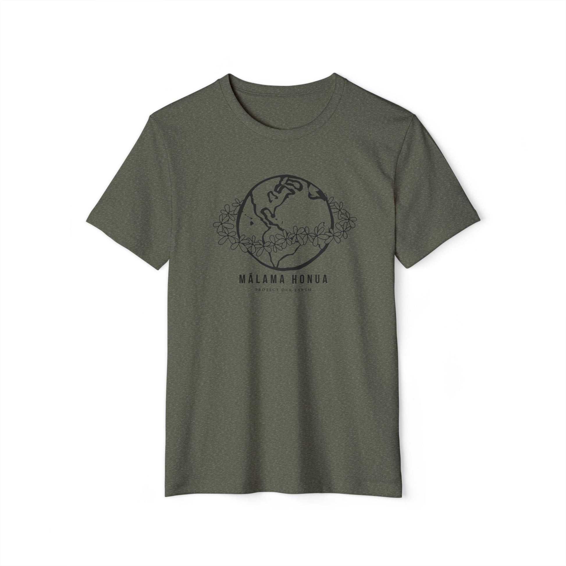 Recycled Organic T-Shirt Mālama Honua - Global Village Kailua Boutique