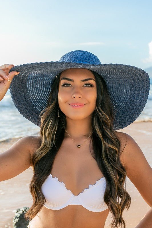 Scallop Edge Bow Accent Sunhat - Global Village Kailua Boutique