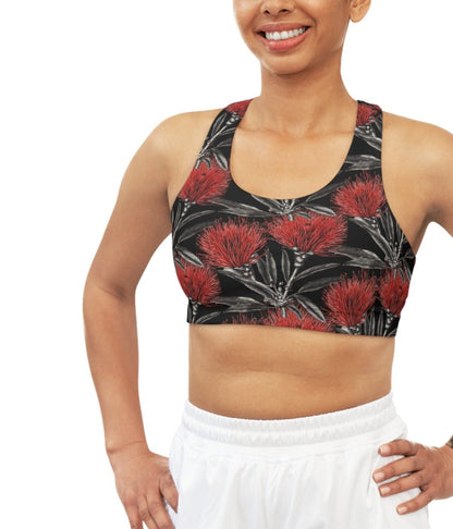 Seamless Sports Bra ʻŌhiʻa Lehua - Global Village Kailua Boutique