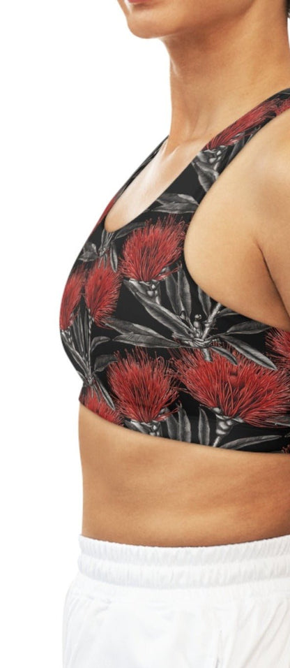 Seamless Sports Bra ʻŌhiʻa Lehua - Global Village Kailua Boutique