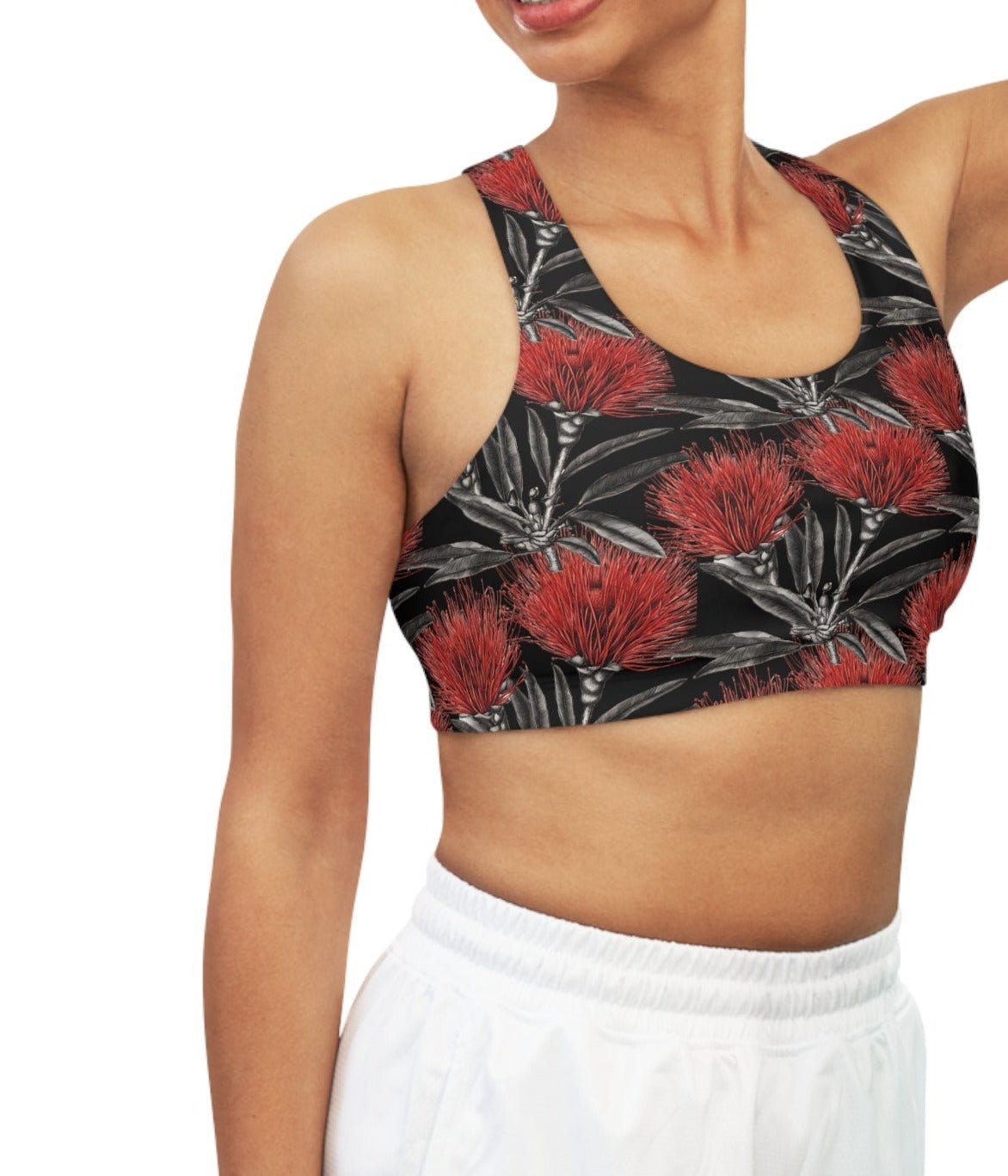 Seamless Sports Bra ʻŌhiʻa Lehua - Global Village Kailua Boutique