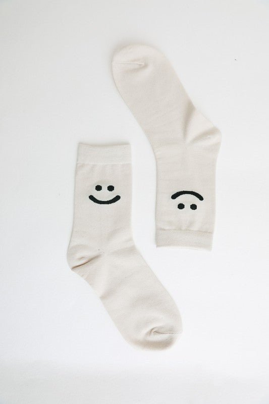 Smiley Face Crew Socks - Global Village Kailua Boutique