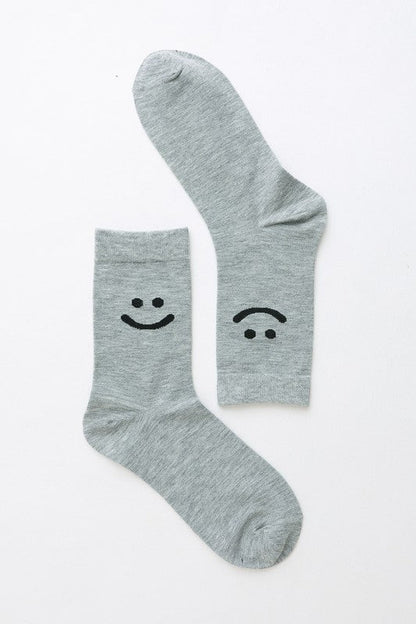 Smiley Face Crew Socks - Global Village Kailua Boutique