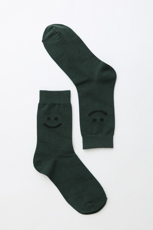 Smiley Face Crew Socks - Global Village Kailua Boutique