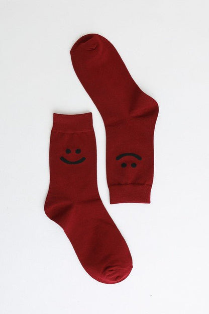 Smiley Face Crew Socks - Global Village Kailua Boutique