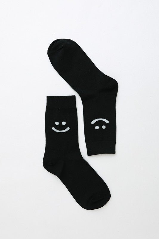 Smiley Face Crew Socks - Global Village Kailua Boutique