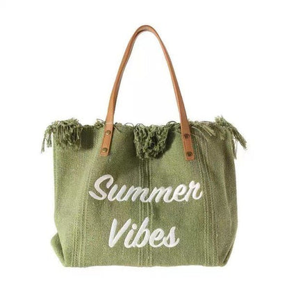 Summer Vibes Tote Handbag Purse Beach Totes - Global Village Kailua Boutique