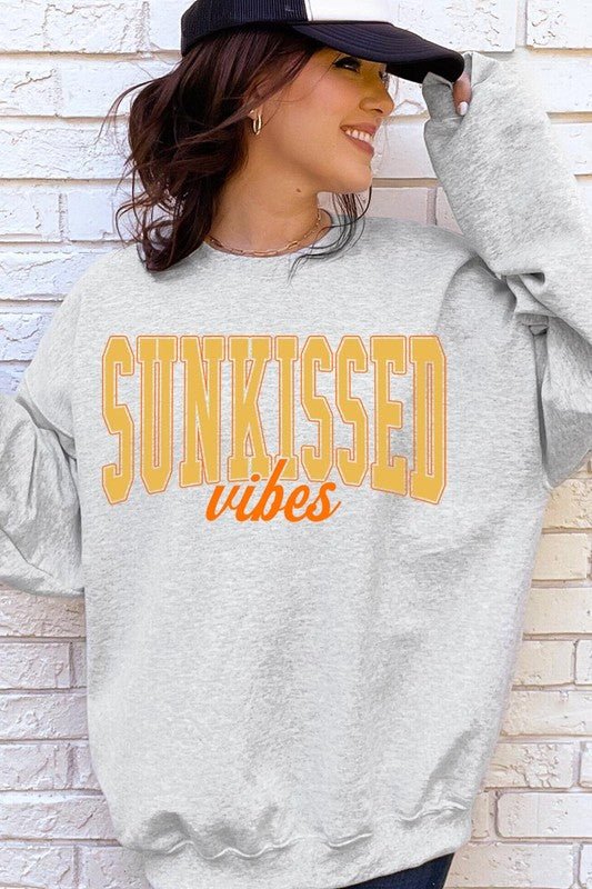 Sunkissed Vibes Graphic Fleece Sweatshirts - Global Village Kailua Boutique