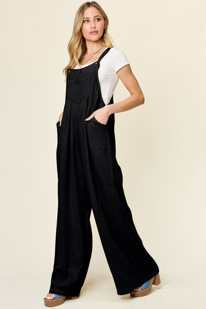 Textured Wide Leg Overall - Global Village Kailua Boutique