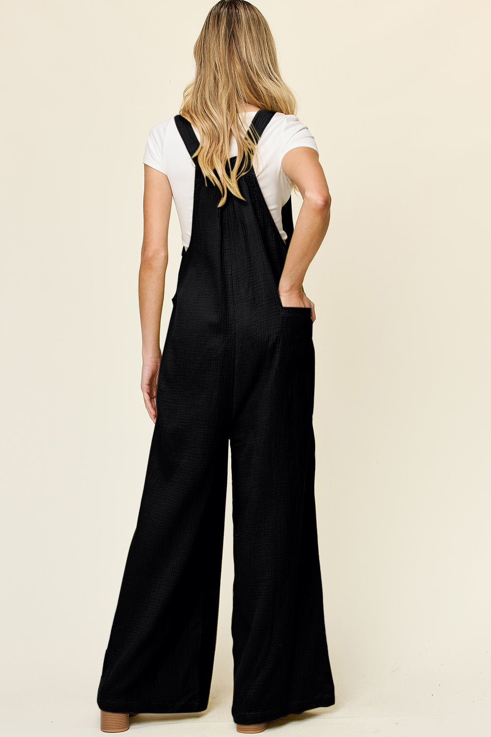 Textured Wide Leg Overall - Global Village Kailua Boutique