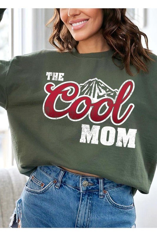 The Cool Mom Oversized Graphic Fleece Sweatshirts - Global Village Kailua Boutique