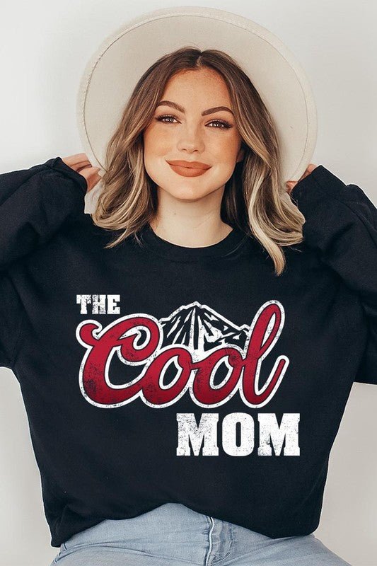 The Cool Mom Oversized Graphic Fleece Sweatshirts - Global Village Kailua Boutique