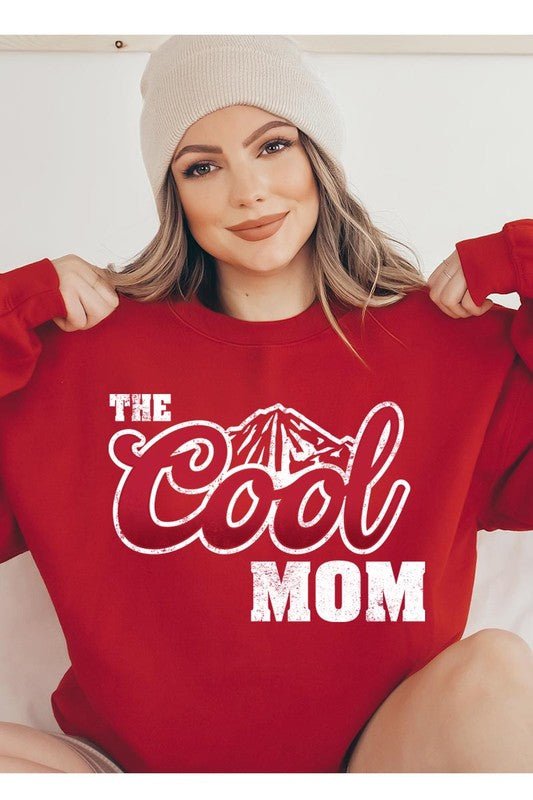 The Cool Mom Oversized Graphic Fleece Sweatshirts - Global Village Kailua Boutique