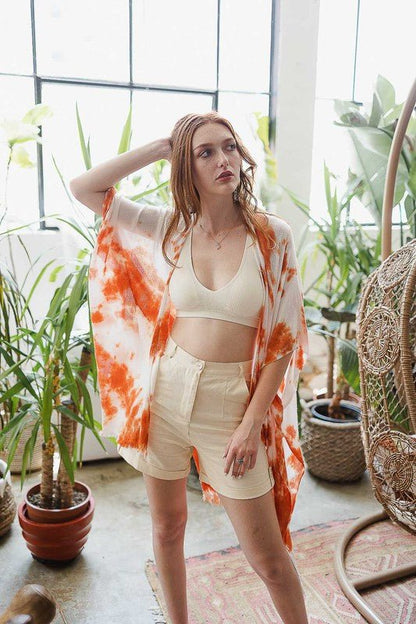 Tie Dye Kimono - Global Village Kailua Boutique