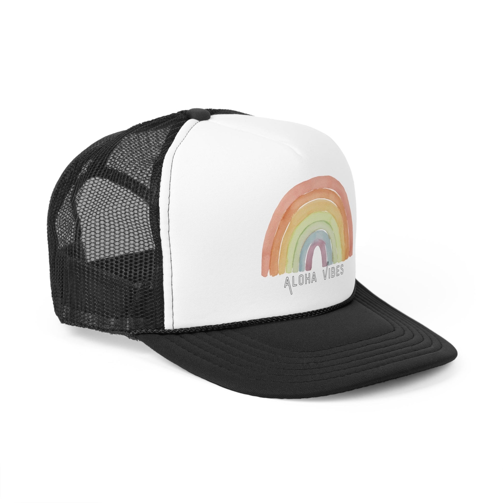 Trucker Cap Rainbow Aloha Vibes - Global Village Kailua Boutique