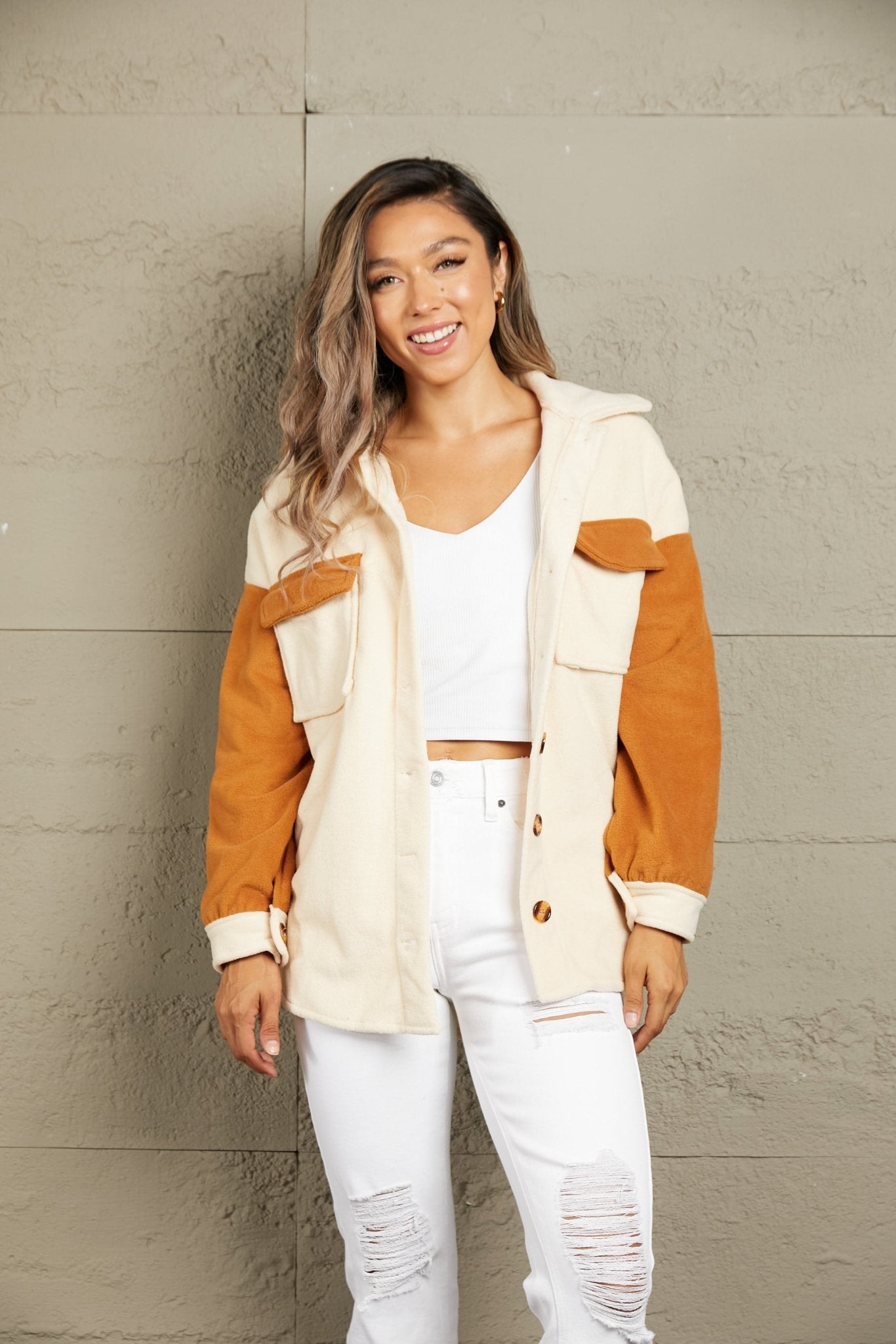 Two Tone Fleece Jacket - Global Village Kailua Boutique