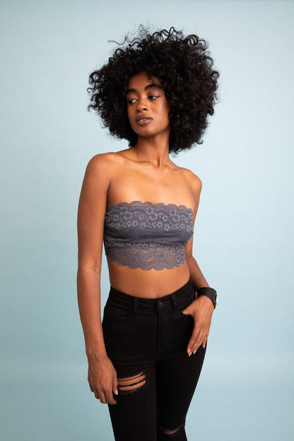 Wide Lace Bandeau - Global Village Kailua Boutique