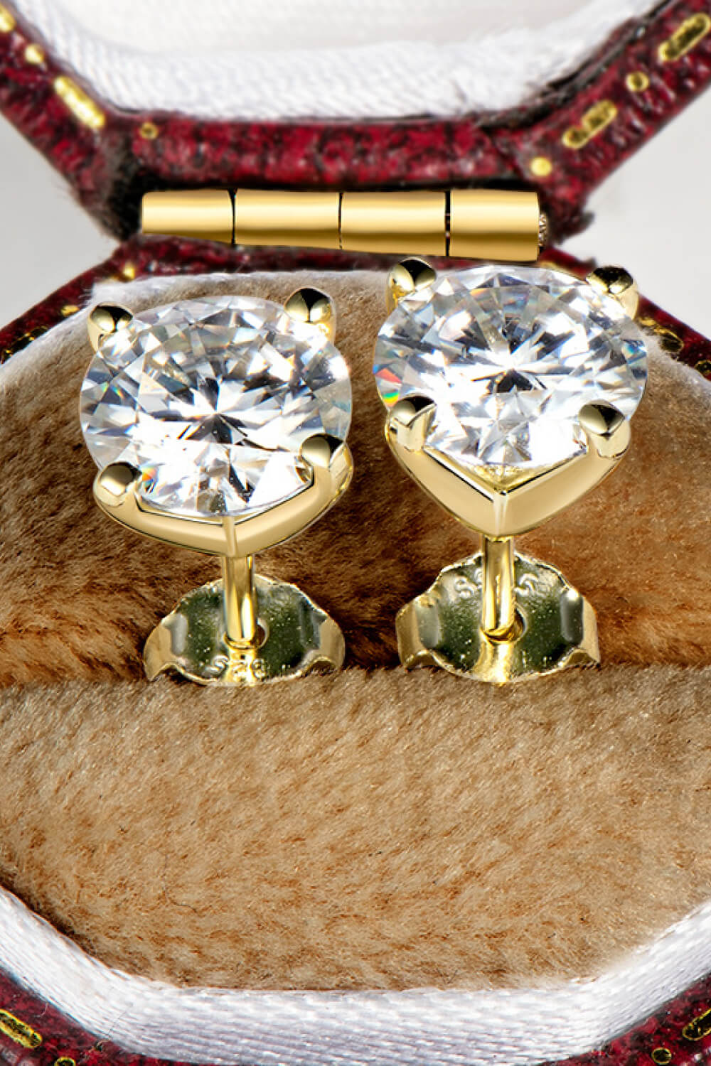 1 Carat Moissanite 4-Prong Stud Earrings - Global Village Kailua Boutique