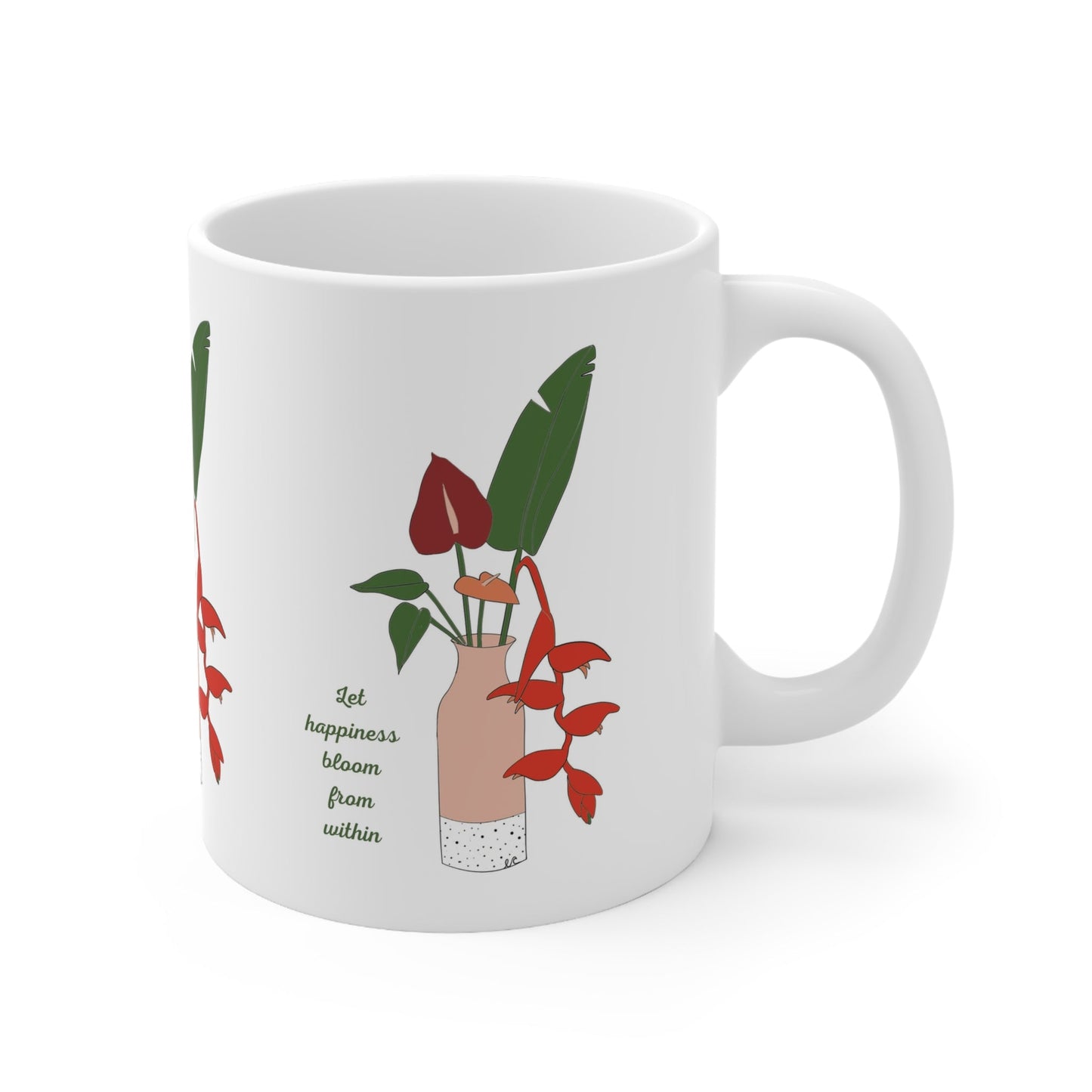 11oz Mug Anthurium Bouquet - Global Village Kailua Boutique