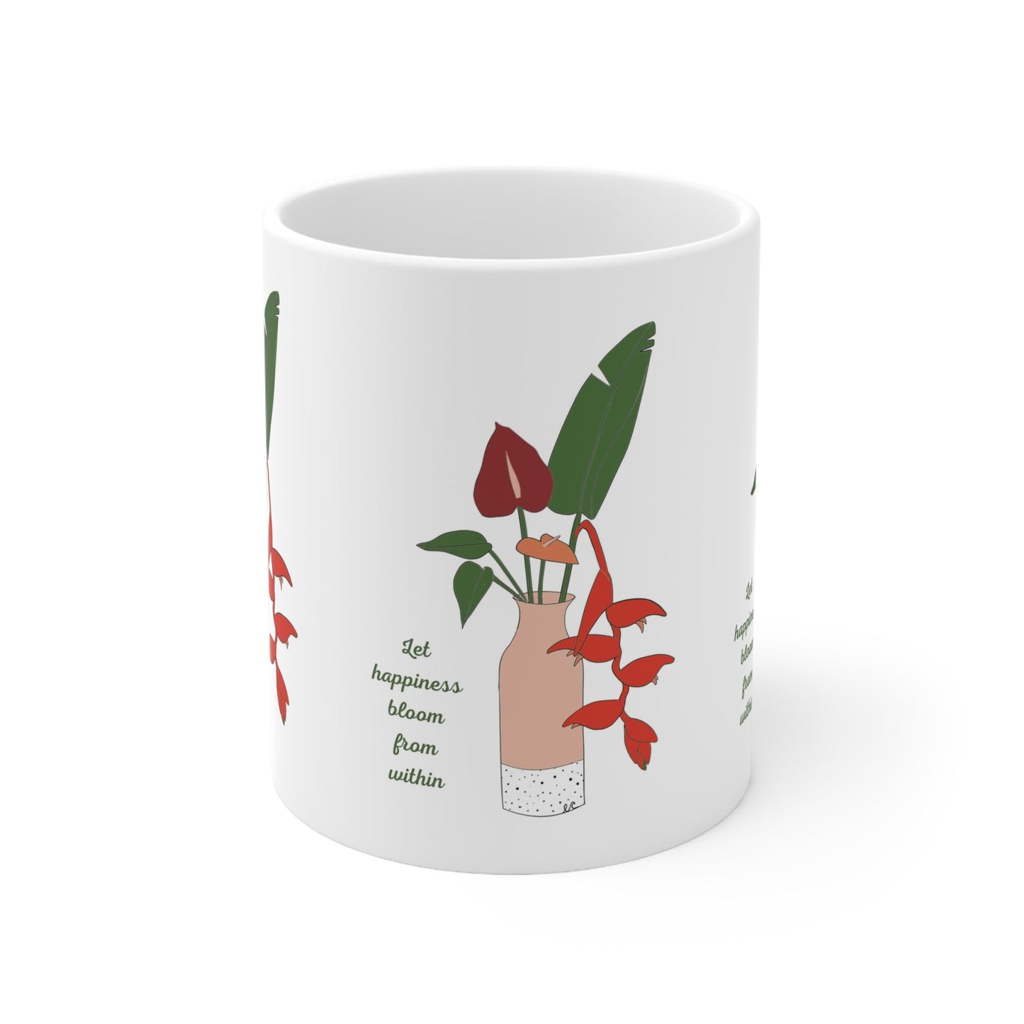 11oz Mug Anthurium Bouquet - Global Village Kailua Boutique