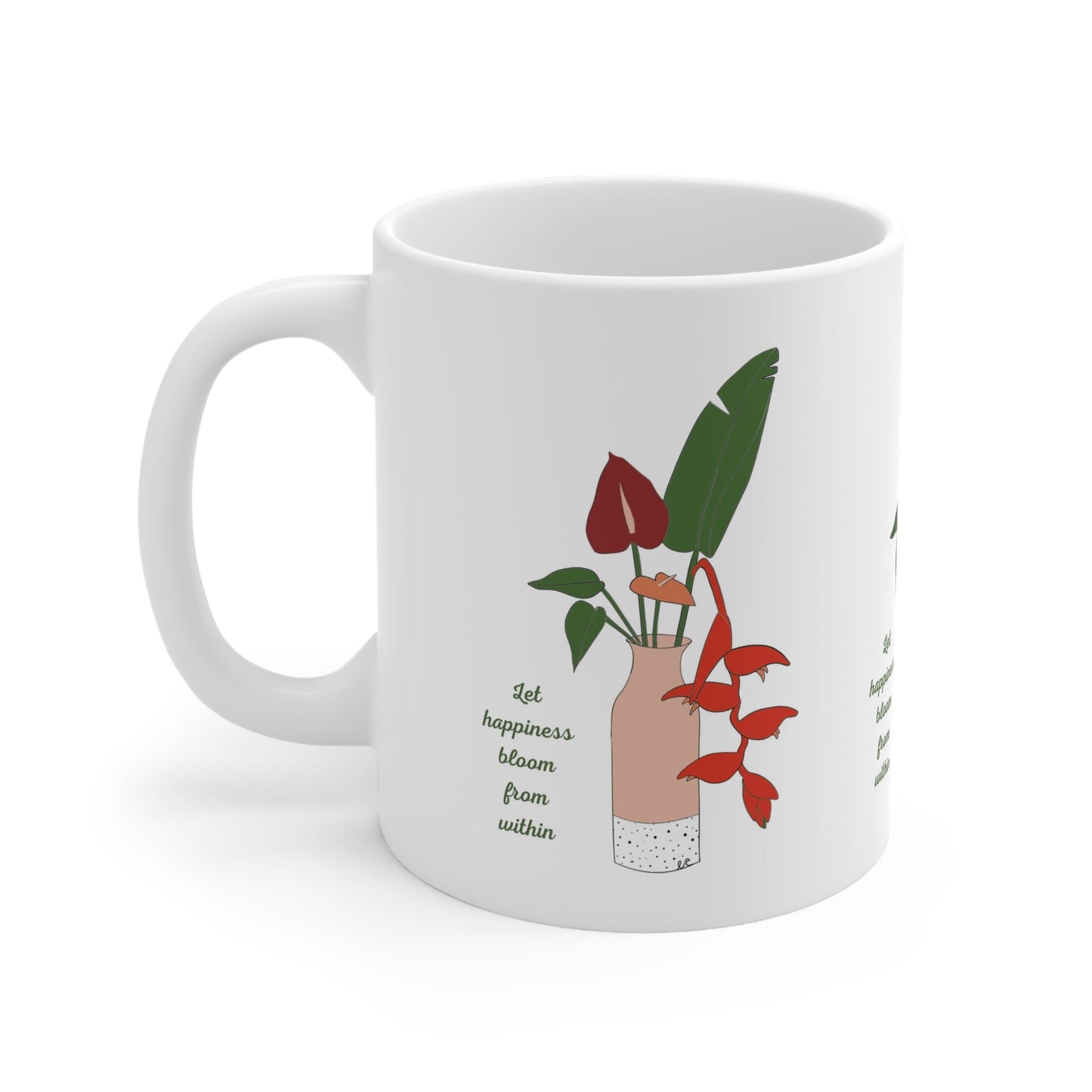 11oz Mug Anthurium Bouquet - Global Village Kailua Boutique