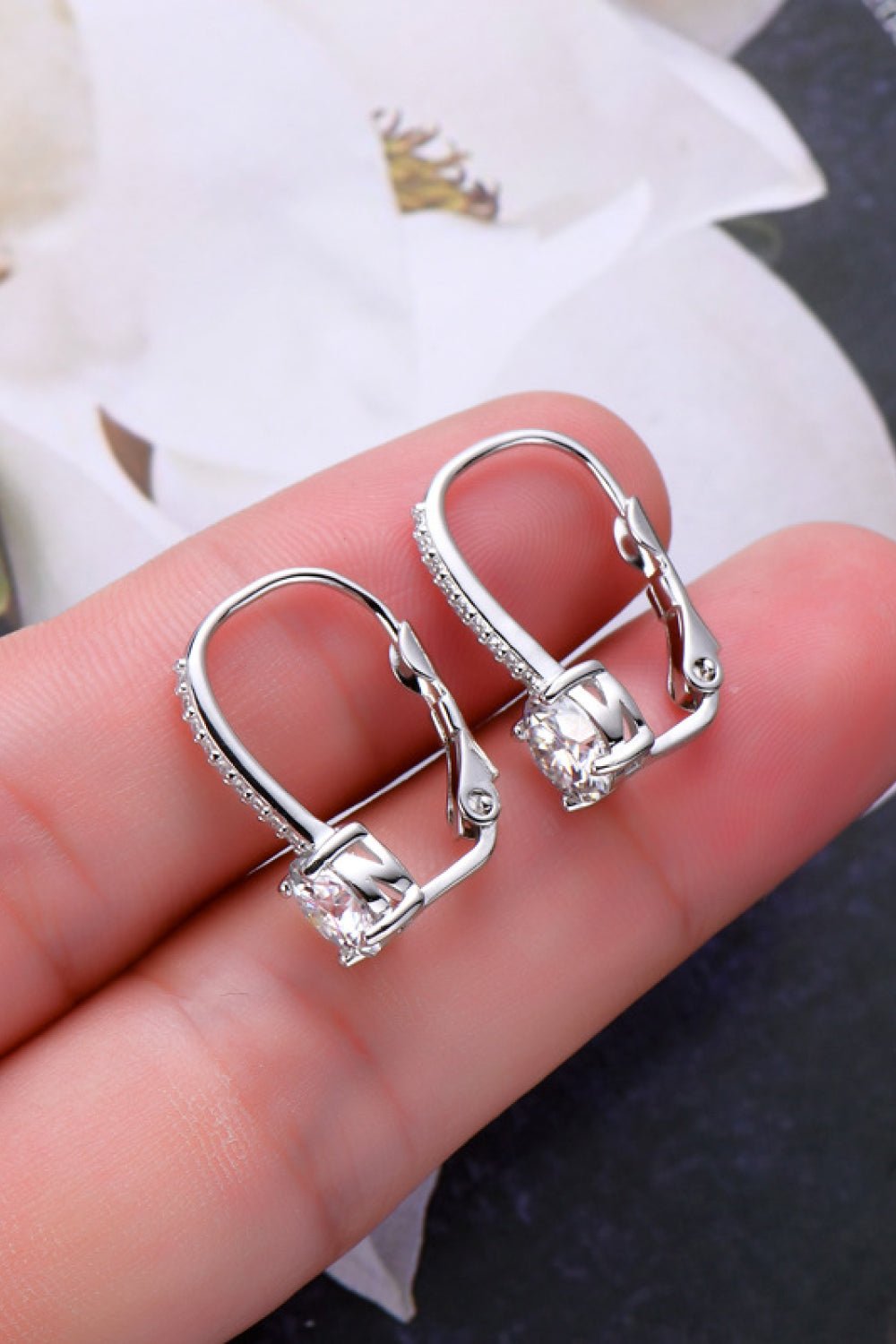 2 Carat Moissanite 925 Sterling Silver Earrings - Global Village Kailua Boutique