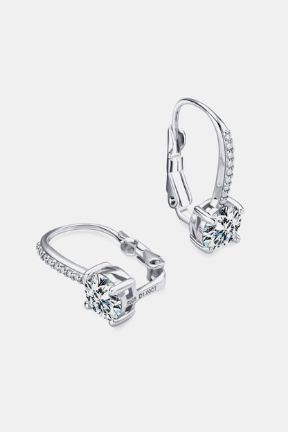 2 Carat Moissanite 925 Sterling Silver Earrings - Global Village Kailua Boutique