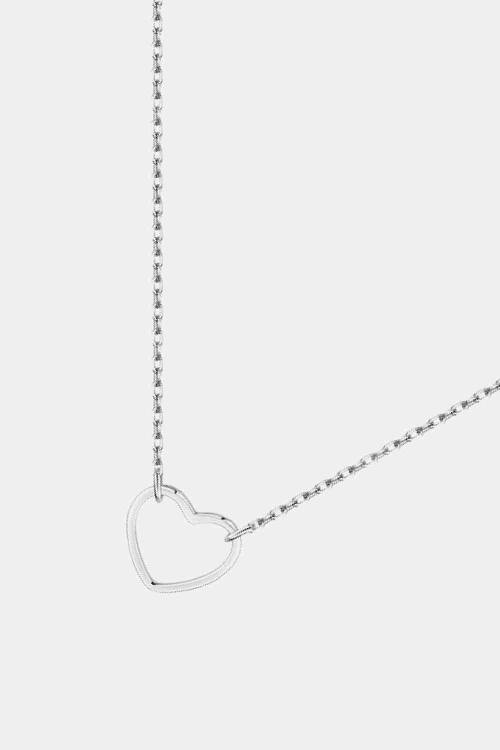 925 Sterling Silver Heart Shape Pendant Necklace - Global Village Kailua Boutique