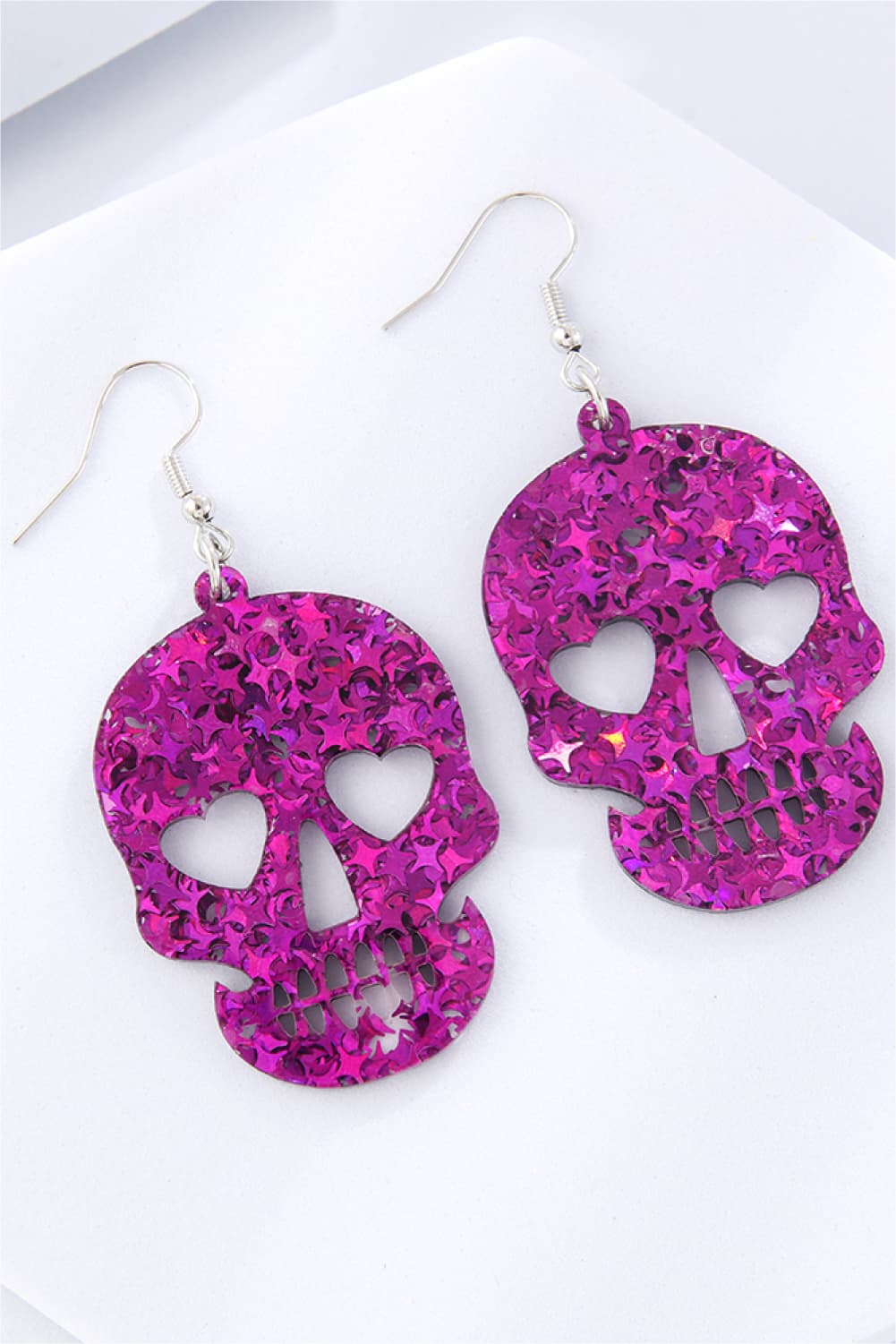 Acrylic Skull Drop Earrings - Global Village Kailua Boutique