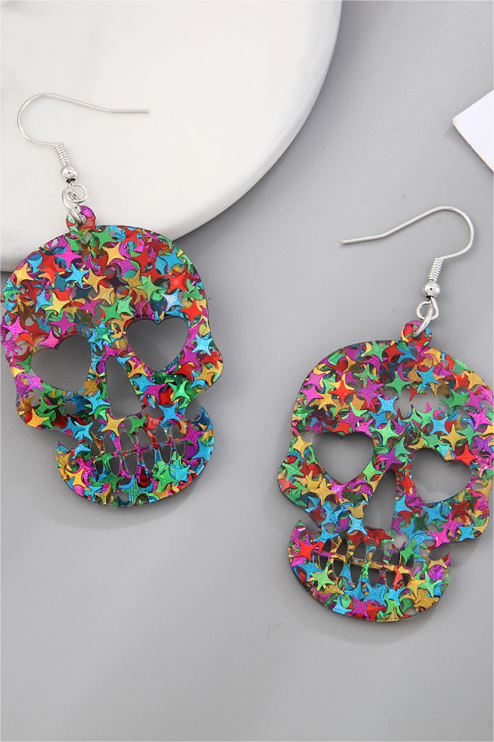 Acrylic Skull Drop Earrings - Global Village Kailua Boutique