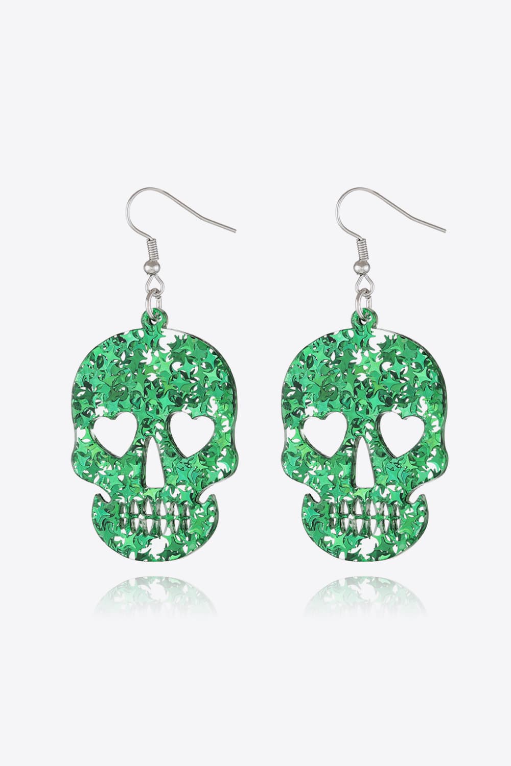 Acrylic Skull Drop Earrings - Global Village Kailua Boutique