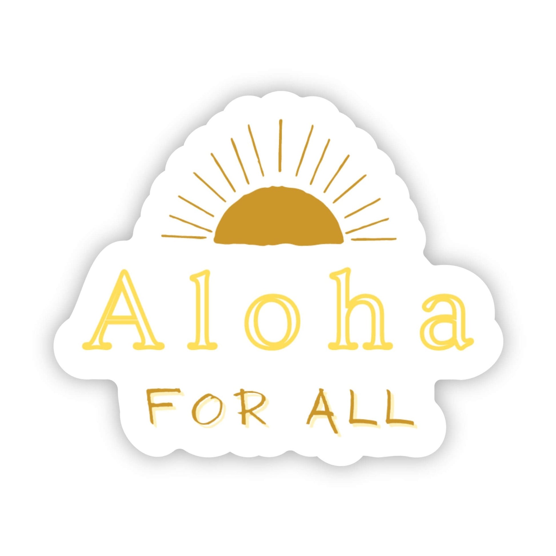 Aloha for All Sun Sticker 3" Global Village Kailua Boutique
