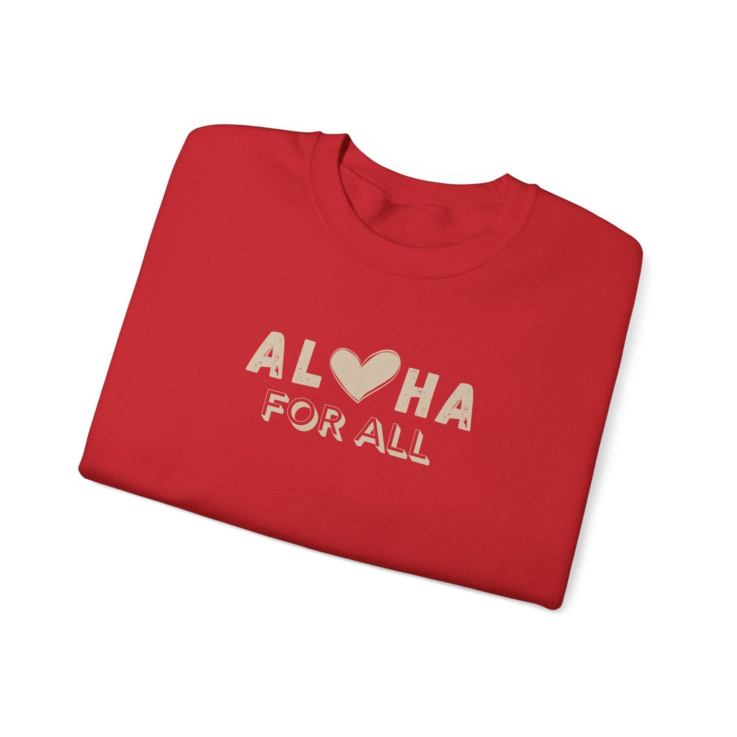 Aloha For All Unisex Heavy Blend Crewneck Sweatshirt - Global Village Kailua Boutique