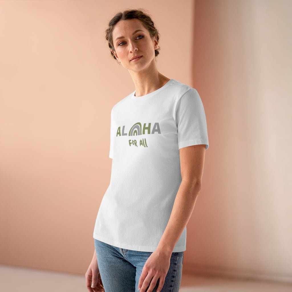 Aloha For All Womenʻs Tee Global Village Kailua Boutique