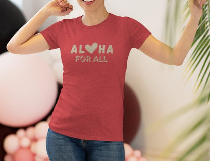 Aloha For All Womenʻs Triblend Tee Global Village Kailua Boutique