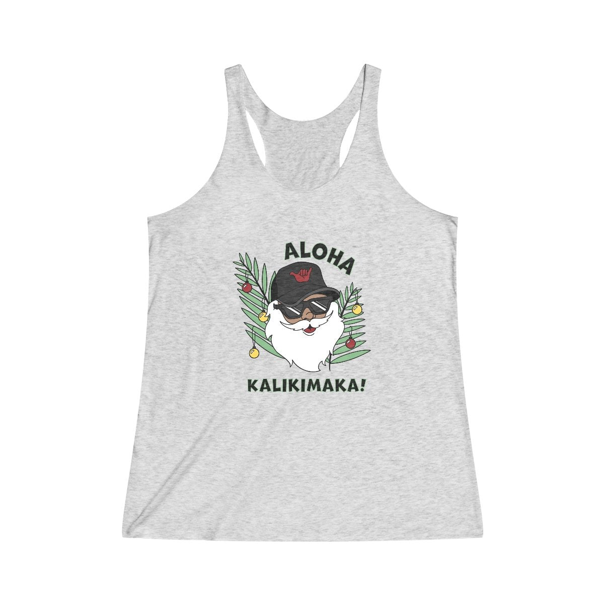 Aloha Kalikimaka Grey Racerback Tank - Global Village Kailua Boutique