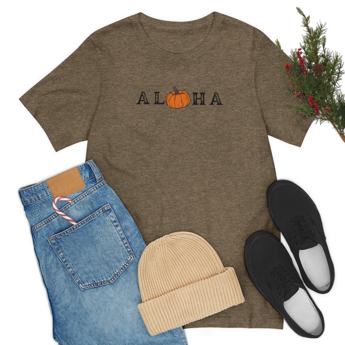 Aloha Pumpkin Unisex Jersey Tee - Global Village Kailua Boutique