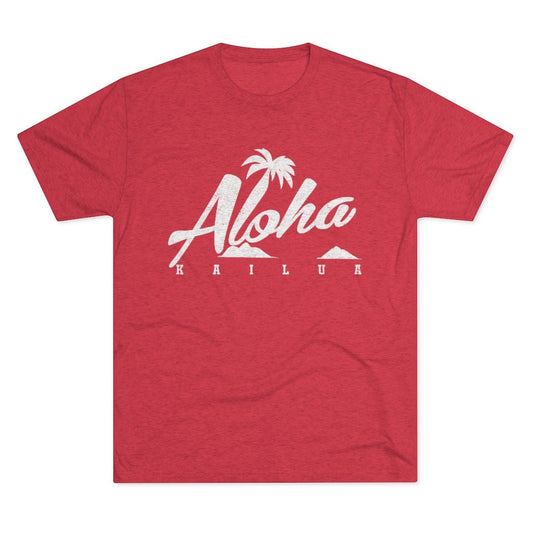 Aloha Script Unisex Triblend Crew Tee Global Village Kailua Boutique