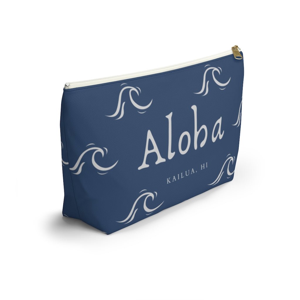 Aloha Wave Zip Pouch with T-Bottom Global Village Kailua Boutique