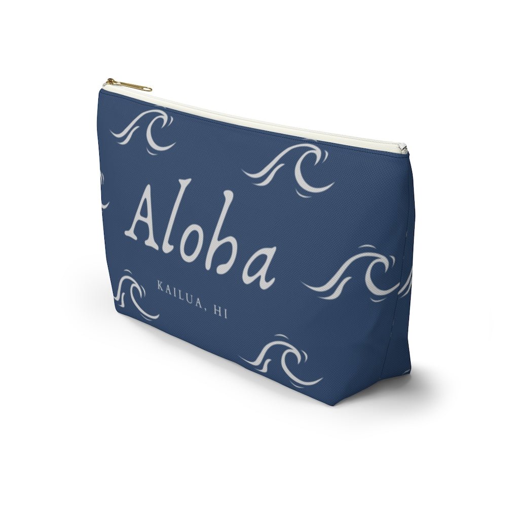 Aloha Wave Zip Pouch with T-Bottom Global Village Kailua Boutique