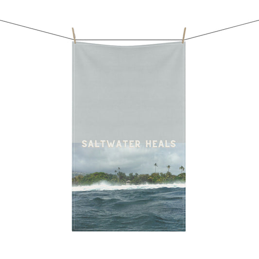Bath Hand Towel Saltwater Heals - Global Village Kailua Boutique