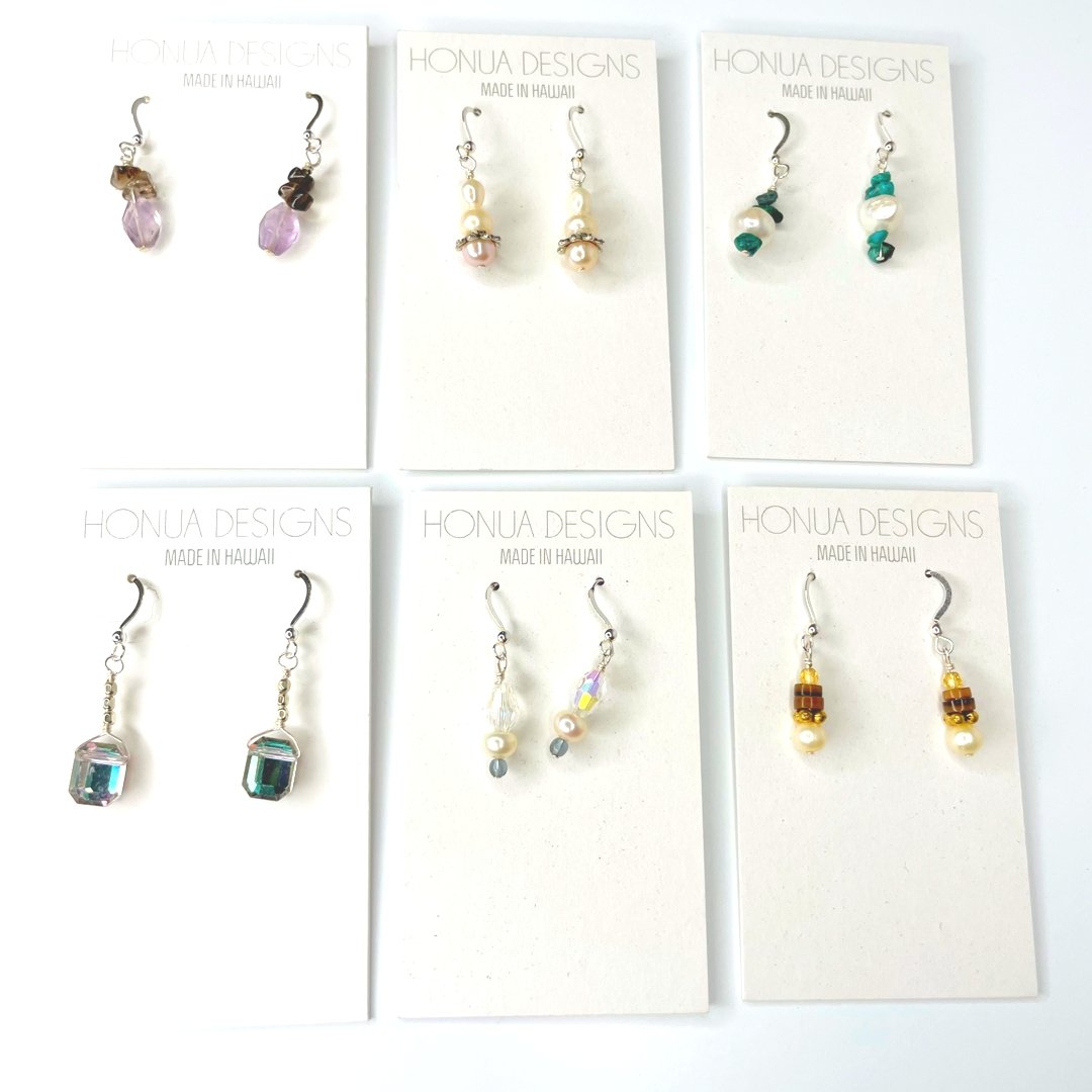 Beaded Sterling Silver Earrings - Global Village Kailua Boutique