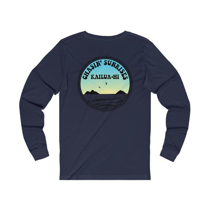 Chasinʻ Sunrises Unisex Jersey Long Sleeve Tee Global Village Kailua Boutique