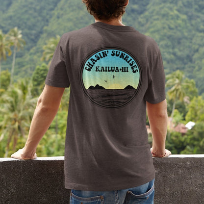 Chasin' Sunrises Unisex Triblend Crew Tee Global Village Kailua Boutique