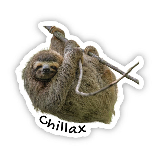 Chillax Sloth Sticker 3" Global Village Kailua Boutique
